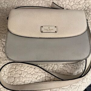 Kate Spade Two-Tone Crossbody Bag in Gray and Cream